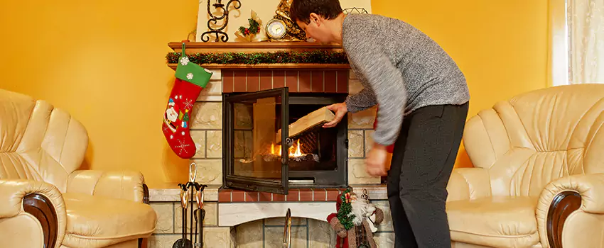 Rusted Metal Fireplace Restoration in Anderson, Indiana